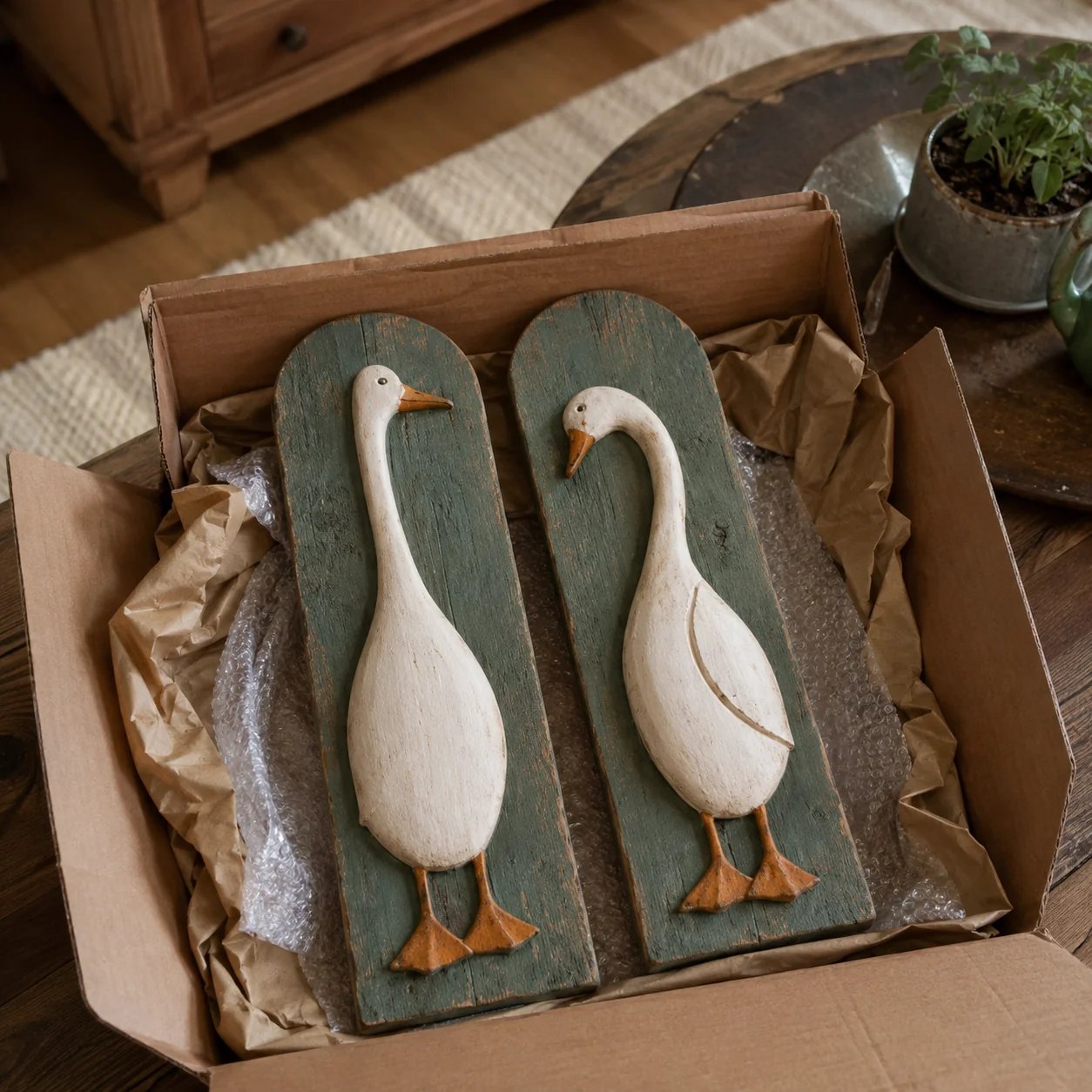 🏆Limited Time Sale 49% OFF🏡✨Handcrafted Rustic Goose Wall Art Set Of 2