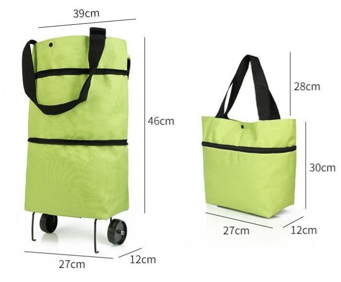 π₯ 2-in-1 Shopping Bag Foldable Green Bag