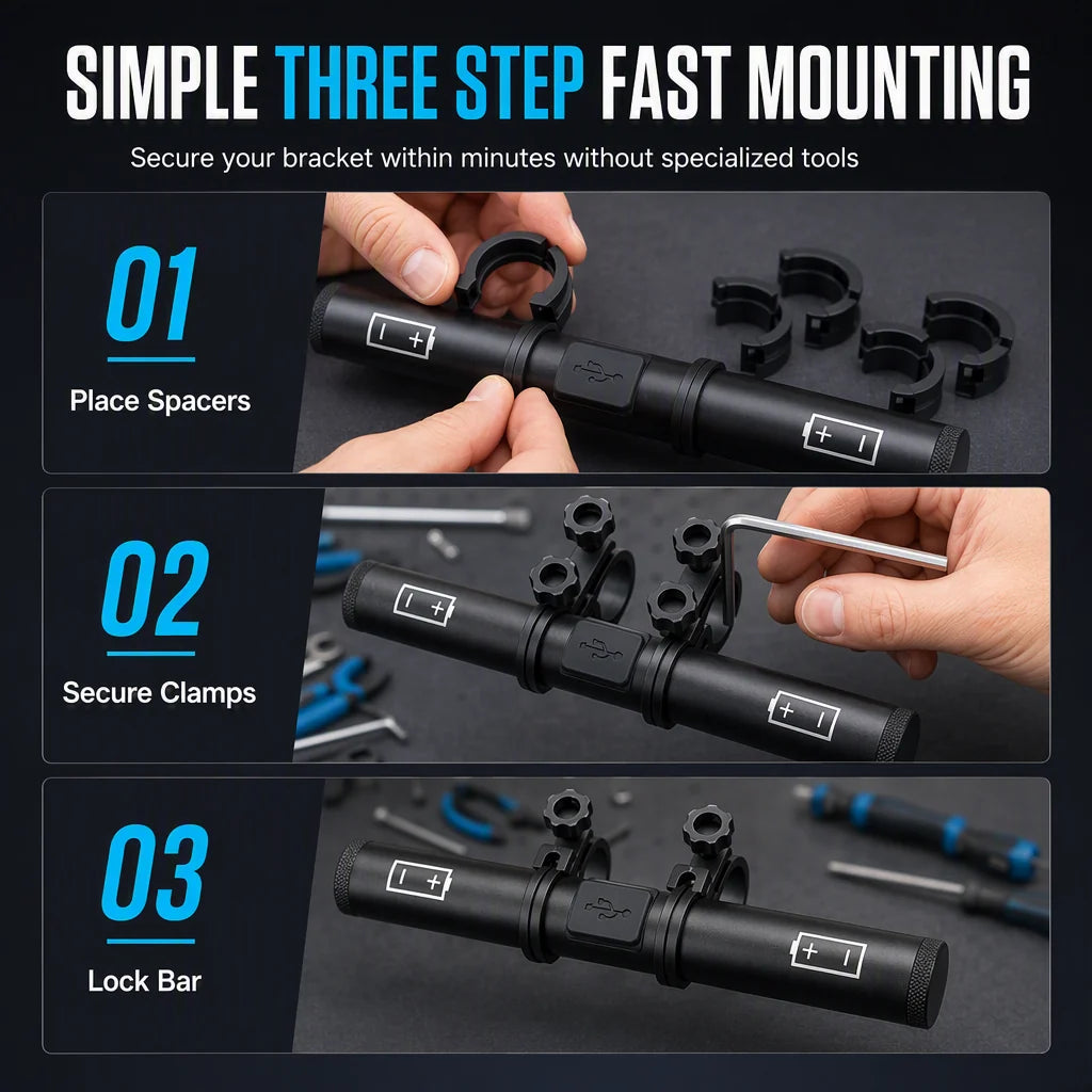 π’π’50% OFF !! β° Bike Handlebar Extender β USB Power, Waterproof & Dual Mount β More Space, Cleaner Cockpit π‘οΈ