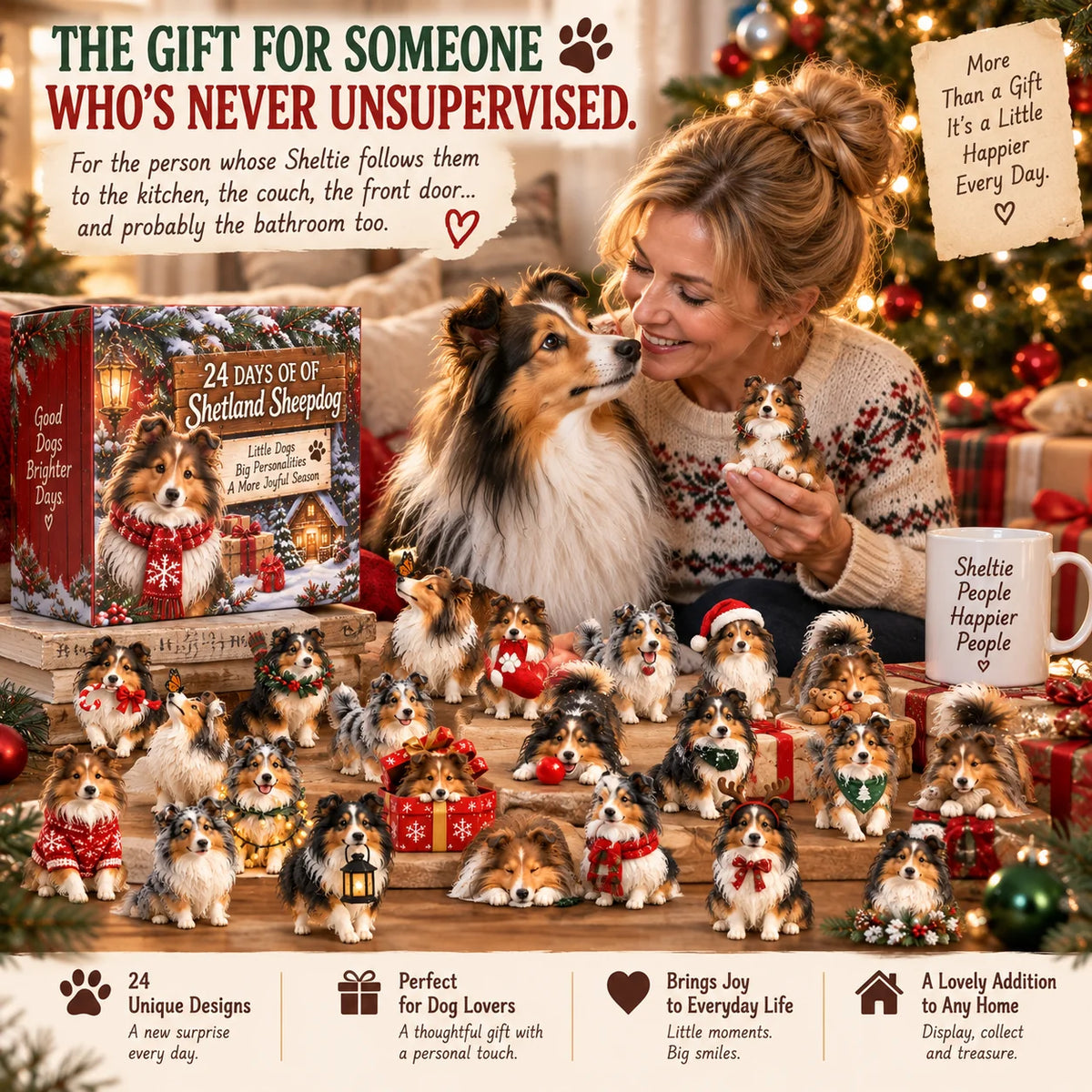 24 Days of Sheltie Joy β 24 Fluffy Personalities, One Loyal Little Pack πΎβ€οΈ