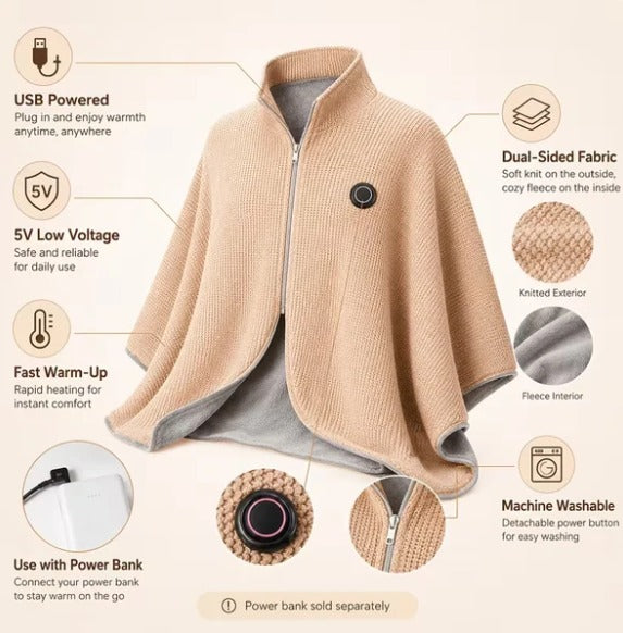 ❄️ LAST CHANCE 50% OFF Heated Wearable Blanket – Stay Warm at Your Desk Without Bulky Layers