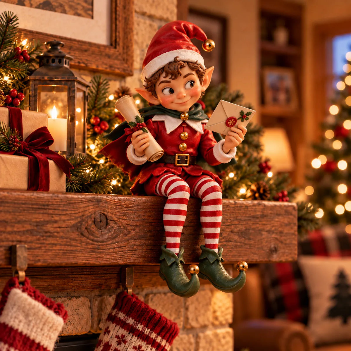 🔥 FINAL DAY - 49% OFF ENDS TONIGHT!Christmas Scout Elf Tradition Figurines – 3 Holiday Mission Shelf Sitters