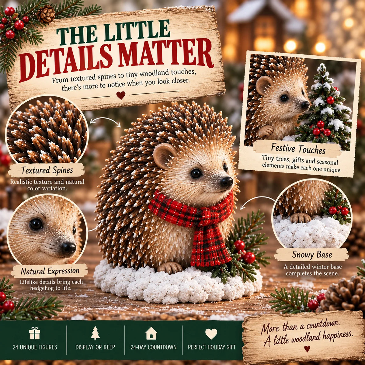 24 Days Of Hedgehogs A Woodland Christmas 2026 Advent Calendar