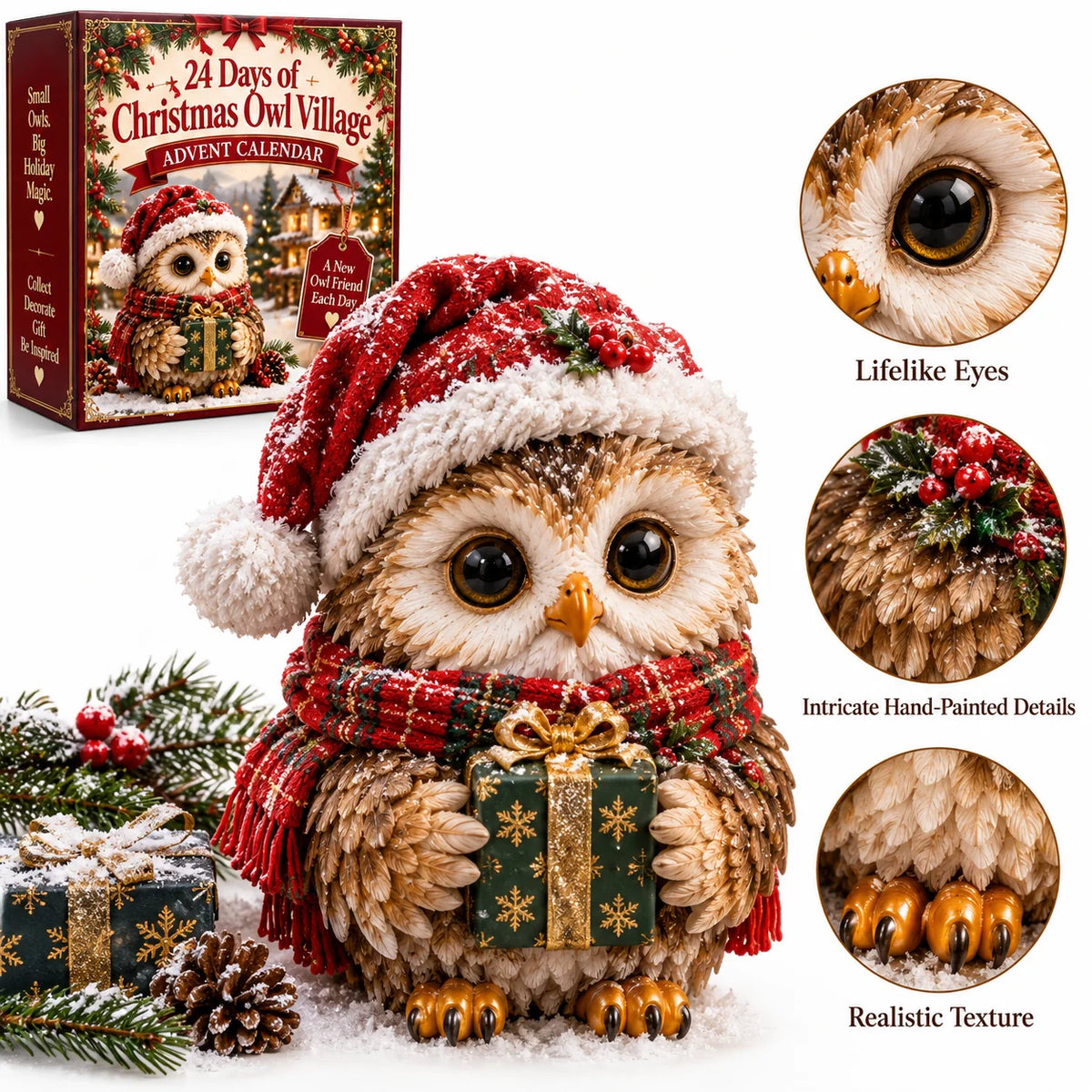 🦉 24 Days Of Owl Stories — Bookish Owls & Christmas Owl Village Collection