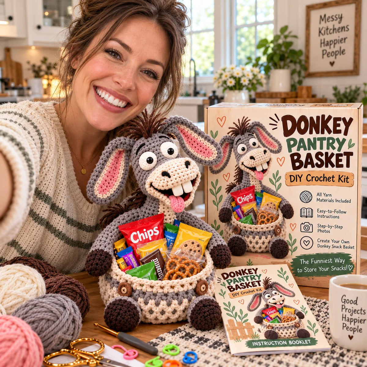 ⭐😂 Snack Attack Squad™ – Diy Crochet Funny Animal Snack Basket Collection