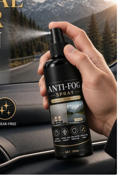 🚗50% OFF NOW! Car Glass Anti‑Fog Spray‑ 24H Long‑Lasting Streak‑Free Defogger Spray, Instant Clear Vision for Windshield, Rear‑view Mirror & Vehicle Glass Surfaces