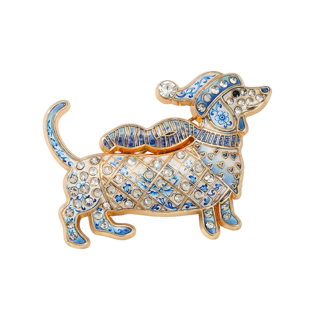 ππΎ Christmas Dachshund Brooch for Doxie Lovers