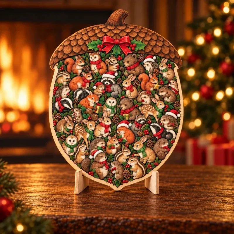 ππ§© Wooden Christmas Puzzle with Stand β 8 Festive Designs to Build & Display