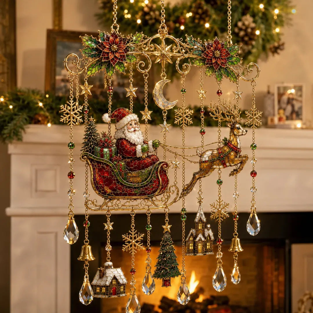 đĽLast Day 49% OFF - Handmade Christmas Stained Glass Window Hanging