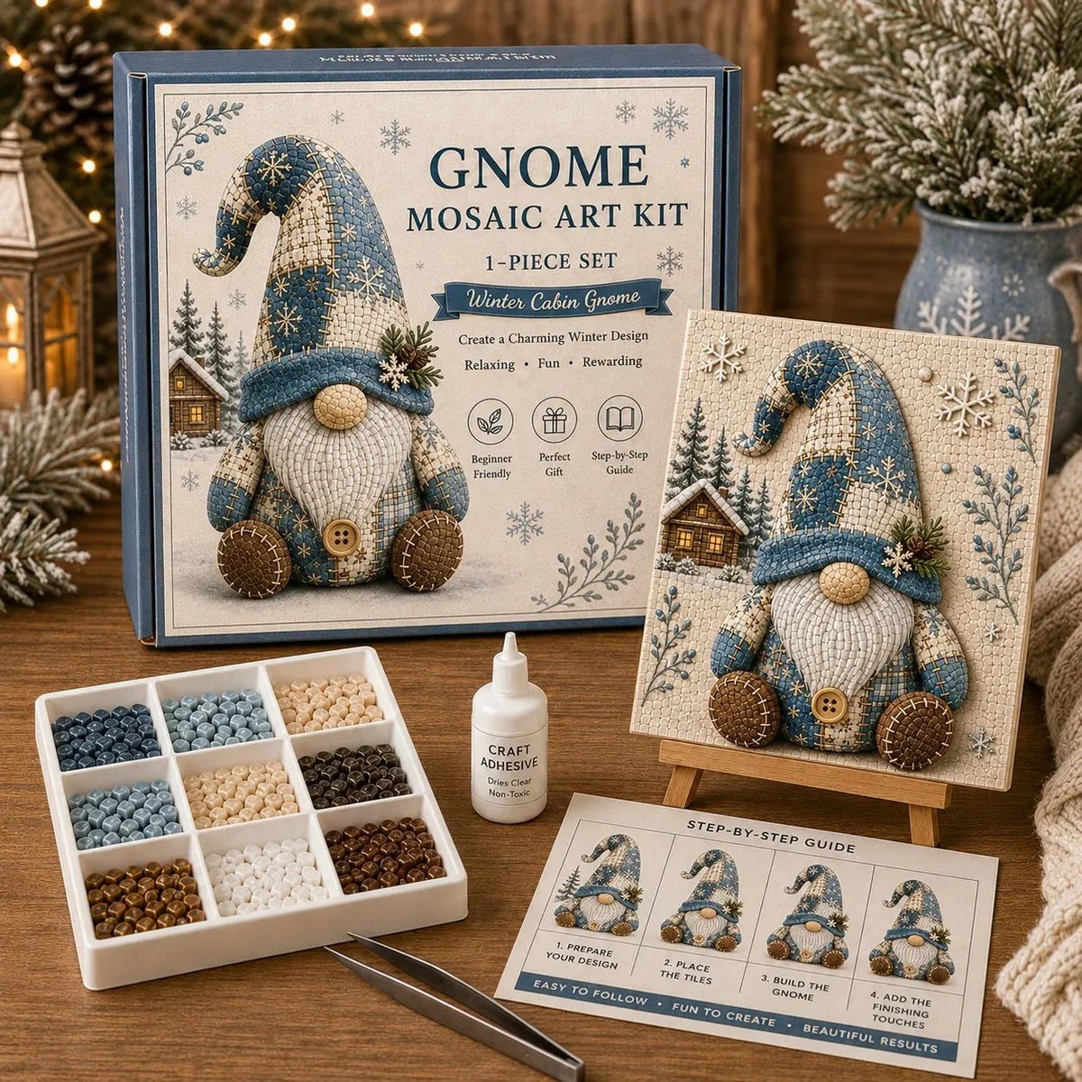 🔥Last Day 50% OFF - 🌸Gnome Mosaic Art Kit – Create Your Own Charming Handmade Masterpiece