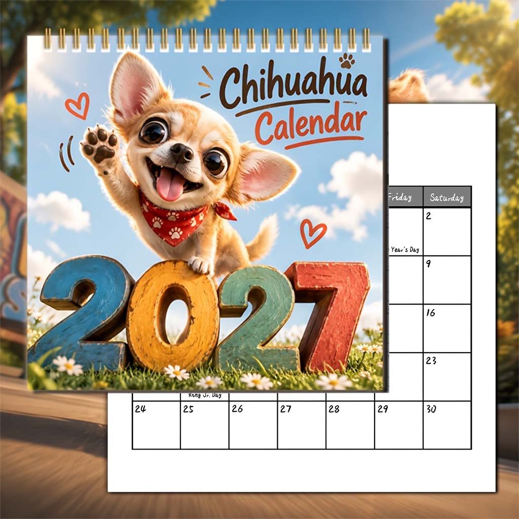 š2027 New Chihuahua Wall Calendarš„