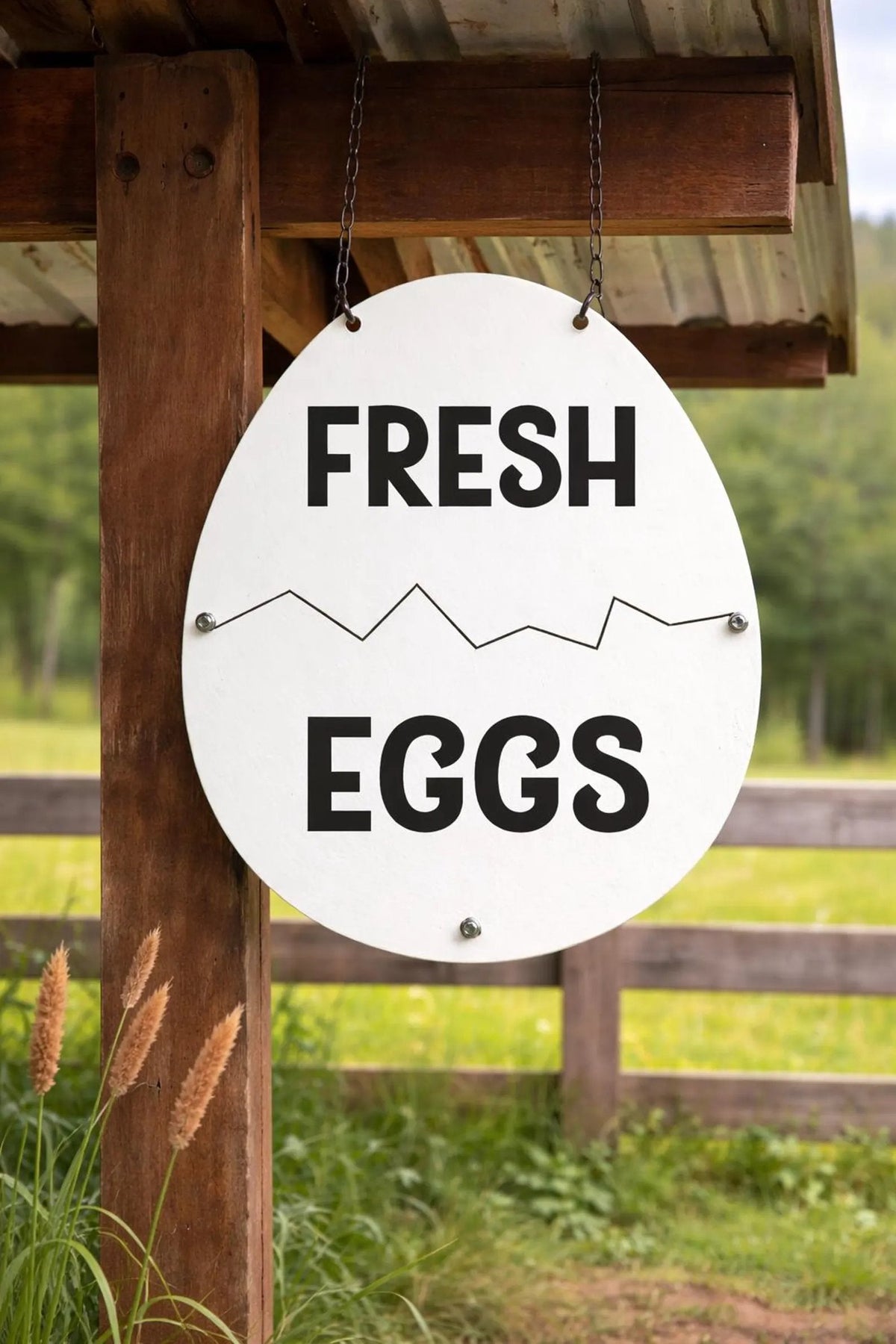 🥚Vintage Farm Fresh Eggs Metal Sign - Rustic Coop & Market Decor🏠🐔