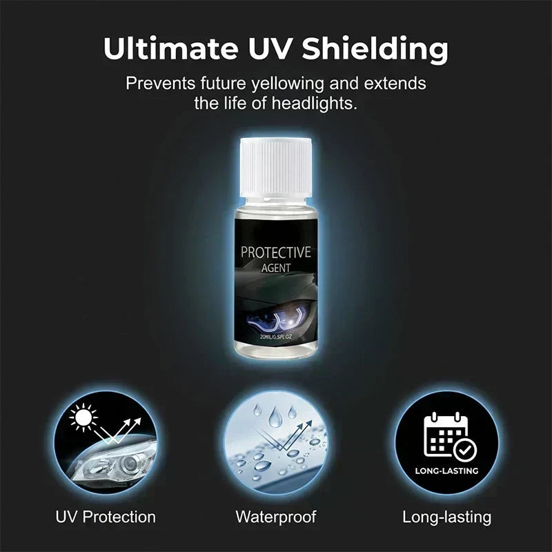 🚗49% OFF NOW! Professional Car Headlight Restoration Kit – No‑Sanding Headlight Polish & Protective Agent, Restore Foggy Yellow Dim Headlights, Car Headlamp Cleaning Repair Kit for Vehicle Headlight Renewal