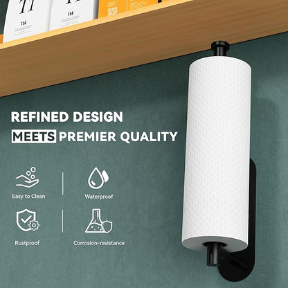 🔥LAST DAY 49% OFF-✨ EasyRoll Paper Towel Holder:No Drill Wall Mount 🧻