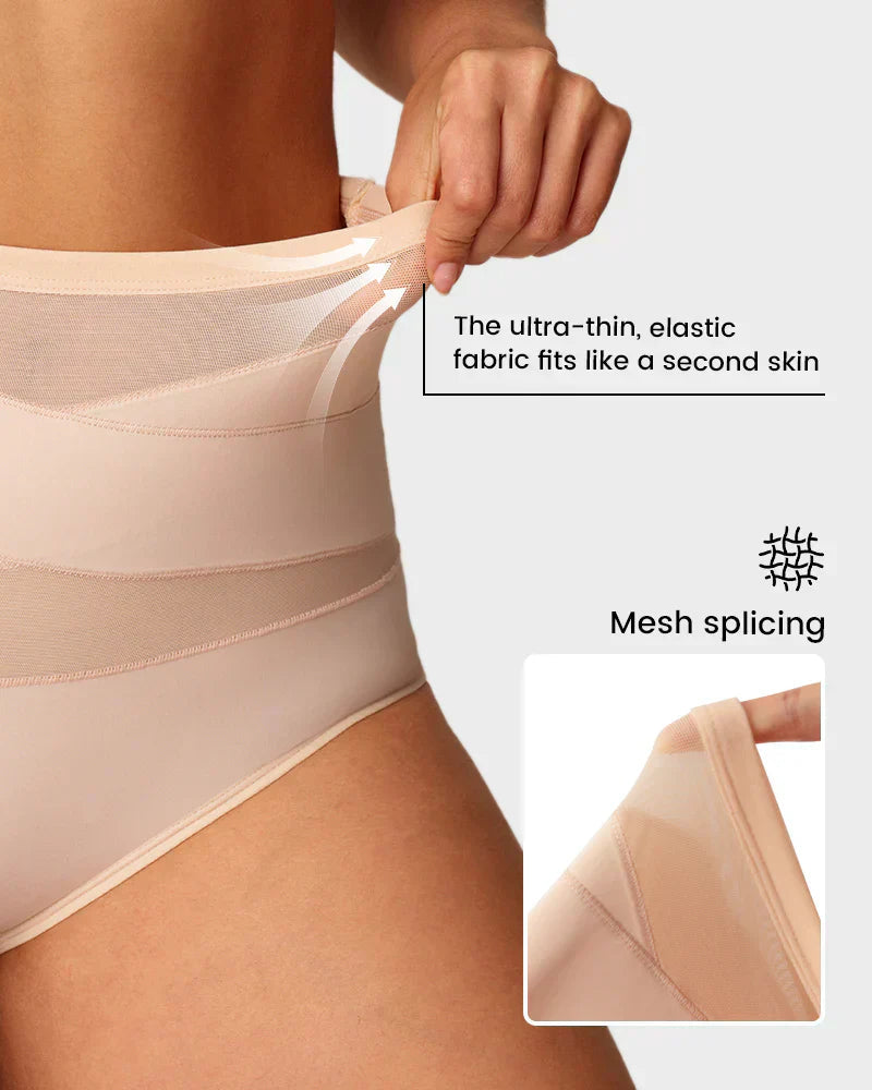 🌸 Last Day Special Price £9.99 ! 🔥Plus-Size High-Waist Cross Tummy Control Panties