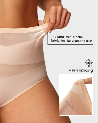 🌸 Last Day Special Price £9.99 ! 🔥Plus-Size High-Waist Cross Tummy Control Panties