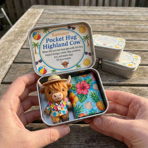 🌾🐮Pocket Hug Highland Cow Gift Set – A Little Hug You Can Carry Anywhere 💛