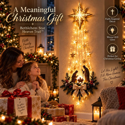 🔥Buy 2 Get Free Shipping 🔥✝️ Bethlehem Star of Faith™ – Lighted Nativity Wall Decor✝️✝️