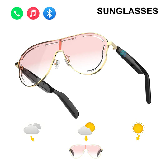 Smart Bluetooth 5.4 Audio Sunglasses – Open-Ear Wireless Music Glasses with UV Protection & Hands-Free Calling