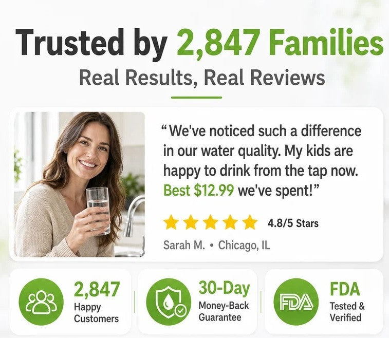 ⏰47%OFF⚡50K+ SOLD!💥Anti-Splash Kitchen Faucet Cotton Filter for Sediment & Rust Removal