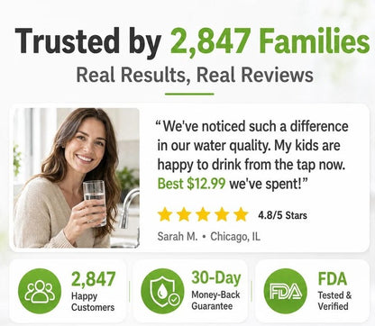 ⏰47%OFF⚡50K+ SOLD!💥Anti-Splash Kitchen Faucet Cotton Filter for Sediment & Rust Removal