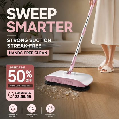 Smart Robot Vacuum Cleaner with Mop & Broom