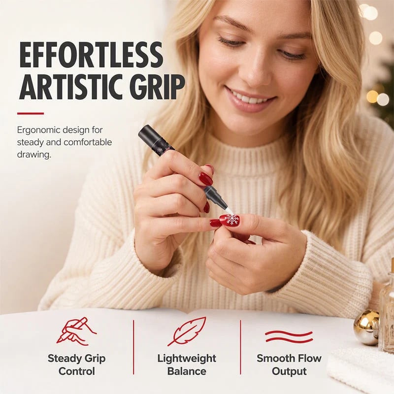 6-Color Christmas Nail Polish Pen Set