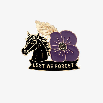 🌺Purple Poppy Horse Memorial Brooch Pin