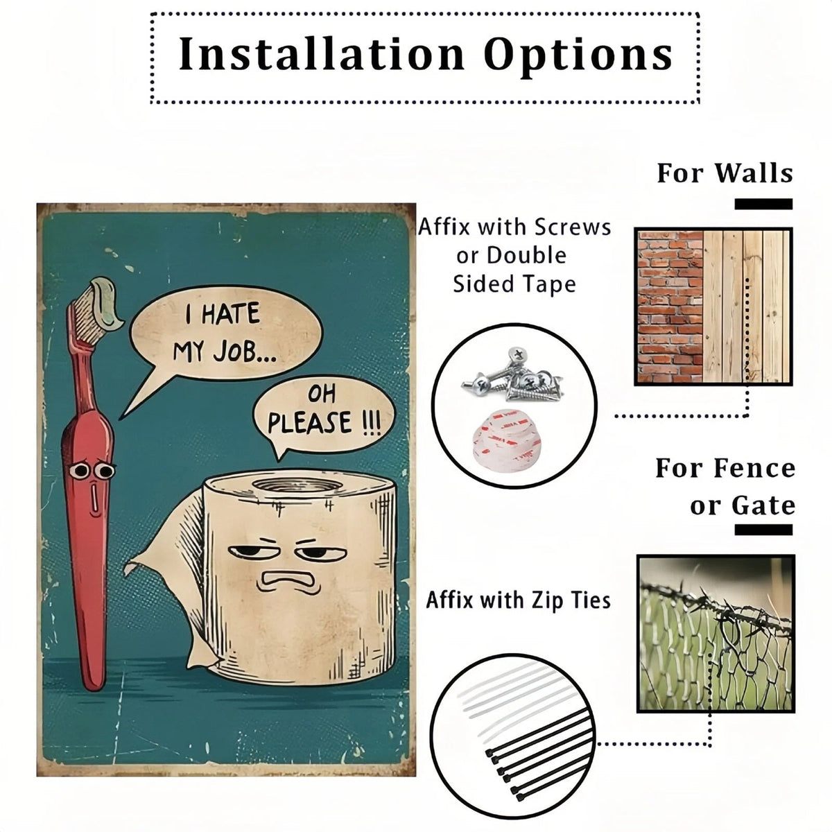 I Hate My Job Oh Please Funny Wall Art, 8 × 12 in