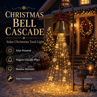 🔥Hot Sale 49% OFF🎄 Christmas Bell Cascade Solar Yard Light✨
