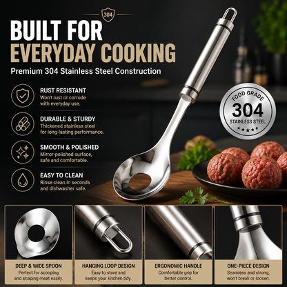 🔥🍝Stainless Steel Meatball Maker Spoon – Make Perfect Meatballs Without Messy Hands