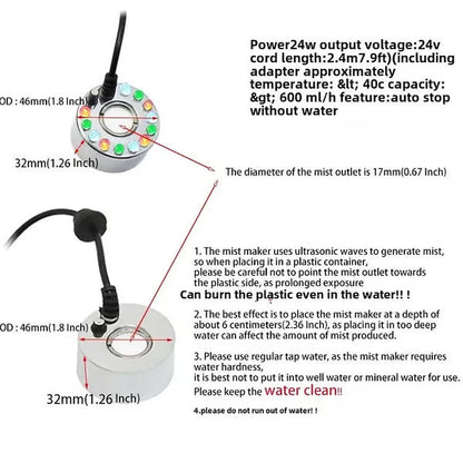 🎃🔥Mist Maker Ultrasonic Fogger – Indoor/outdoor Landscaping & Halloween Decoration