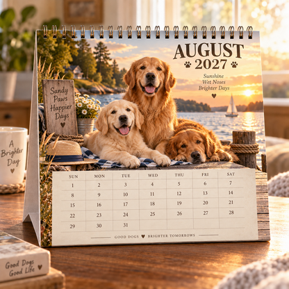 Golden Days 2027 Calendar 🐾 | 12 Months with the Dogs Who Make Life Brighter