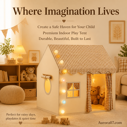 🏰 49% OFF NOW! ⏰ Children's Play Tent Castle – Spacious & easy to set up – Breathable fabric, perfect for indoor or outdoor fun – encourages imaginative play ✨🧸