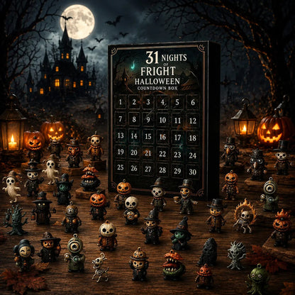 2026 Halloween Countdown Advent Calendar Gift Box - 31 Nights of Fright Blindbags Surprise Set, Scary Doll Collectible Minifigures, Hanging Charms, Mini Decorations, Festive Horror Vibe Gift for Horror Lovers with Daily Halloween Surprise