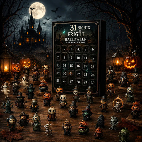 2026 Halloween Countdown Advent Calendar Gift Box - 31 Nights of Fright Blindbags Surprise Set, Scary Doll Collectible Minifigures, Hanging Charms, Mini Decorations, Festive Horror Vibe Gift for Horror Lovers with Daily Halloween Surprise
