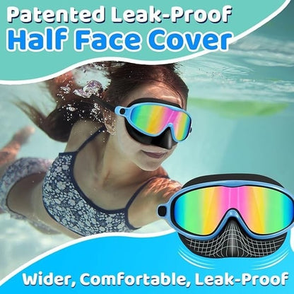 🏊‍♀️Buy 1 Get 1 Free🏊‍♀️-HD children's large frame waterproof and anti-fog swimming goggles