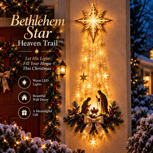🔥Buy 2 Get Free Shipping 🔥✝️ Bethlehem Star of Faith™ – Lighted Nativity Wall Decor✝️✝️