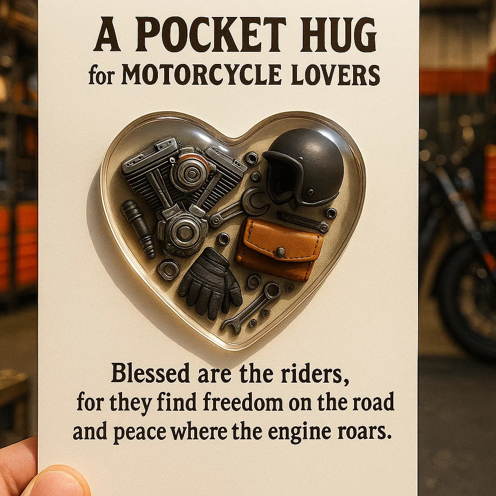 Motorcycle Lover’s Pocket Hug Keepsake: Carry the Spirit of the Road Everywhere 🏍️❤️