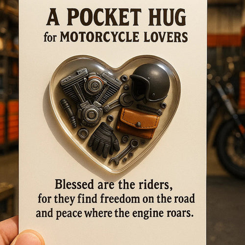 Motorcycle Lover’s Pocket Hug Keepsake: Carry the Spirit of the Road Everywhere 🏍️❤️