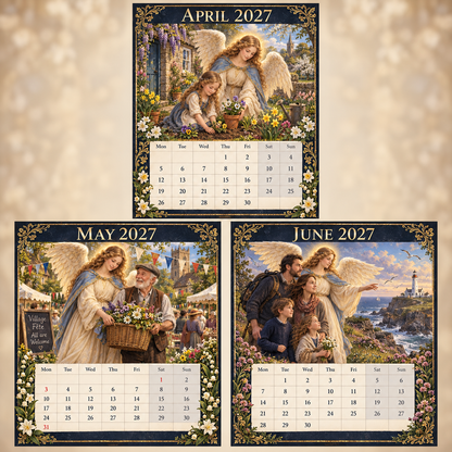 📅 2027 Angels Beside UK Wall Calendar