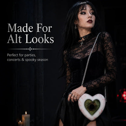 🔥Last Day 49% OFF 🖤👁 Gothic Heart Eye Statement Crossbody Bag
