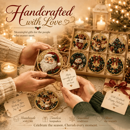 🔥Only $10.99 Last Day Promotion!🎄Christmas DIY Diamond Painting Ornaments Kit (6 PCS)🎅