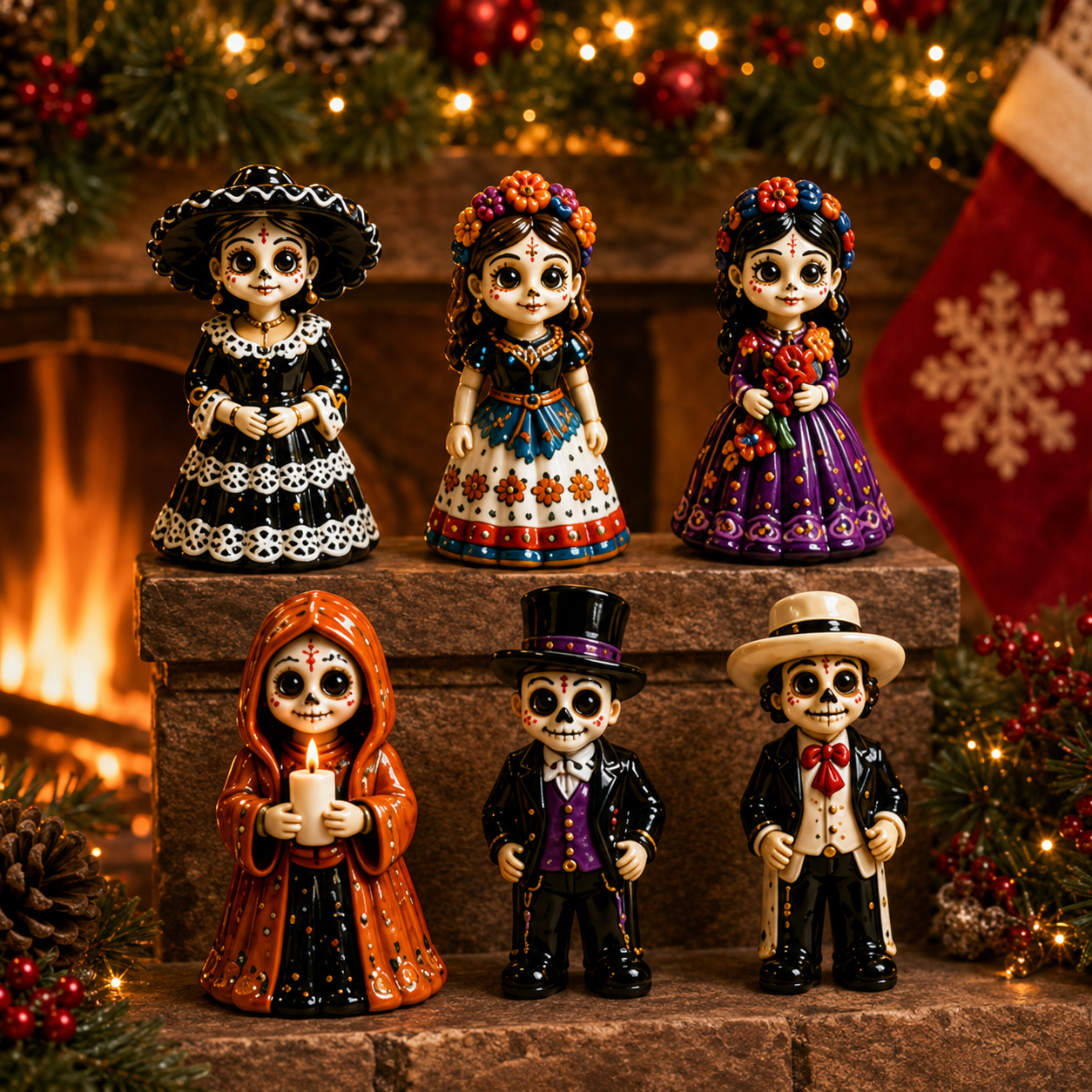 High-quality miniature model✨2026 Day of the Dead Advent Calendar – 24 Days of Mystery Collectible Figurines, Sugar Skull Characters & Festive Holiday Surprises