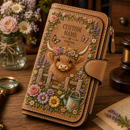🌸 Personalized Garden Embossed Wallet - Perfect Gift For Her 🌿