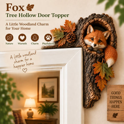 ⏰LAST DAY 49% OFF 🐿️ 3D Chipmunk Tree Hollow Door Topper | Woodland Animal Doorway Decor For Cozy Nature Homes