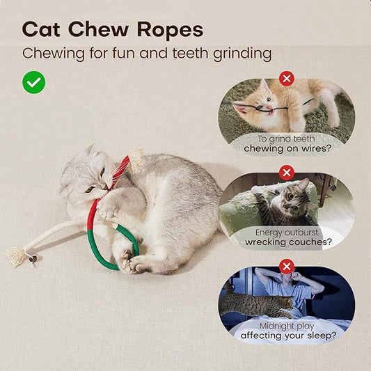 Chew Rope Toy – Natural, Safe Tooth Cleaner for Indoor Cats