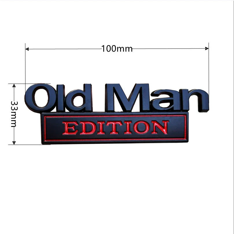 FUCK IT Edition Emblem/Old Man Edition Car Emblem