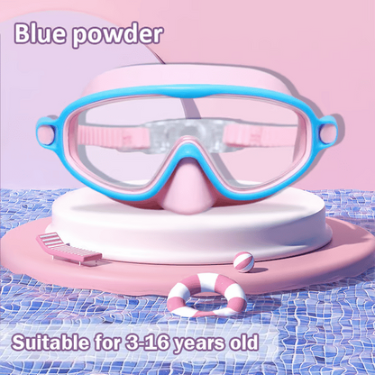 🏊‍♀️Buy 1 Get 1 Free🏊‍♀️-HD children's large frame waterproof and anti-fog swimming goggles