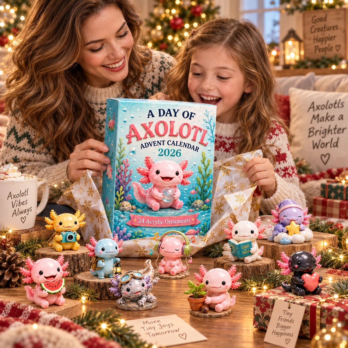 🏆Early Holiday Sale 49% OFF🎄🦎A Day Of Axolotl Advent Calendar 2026